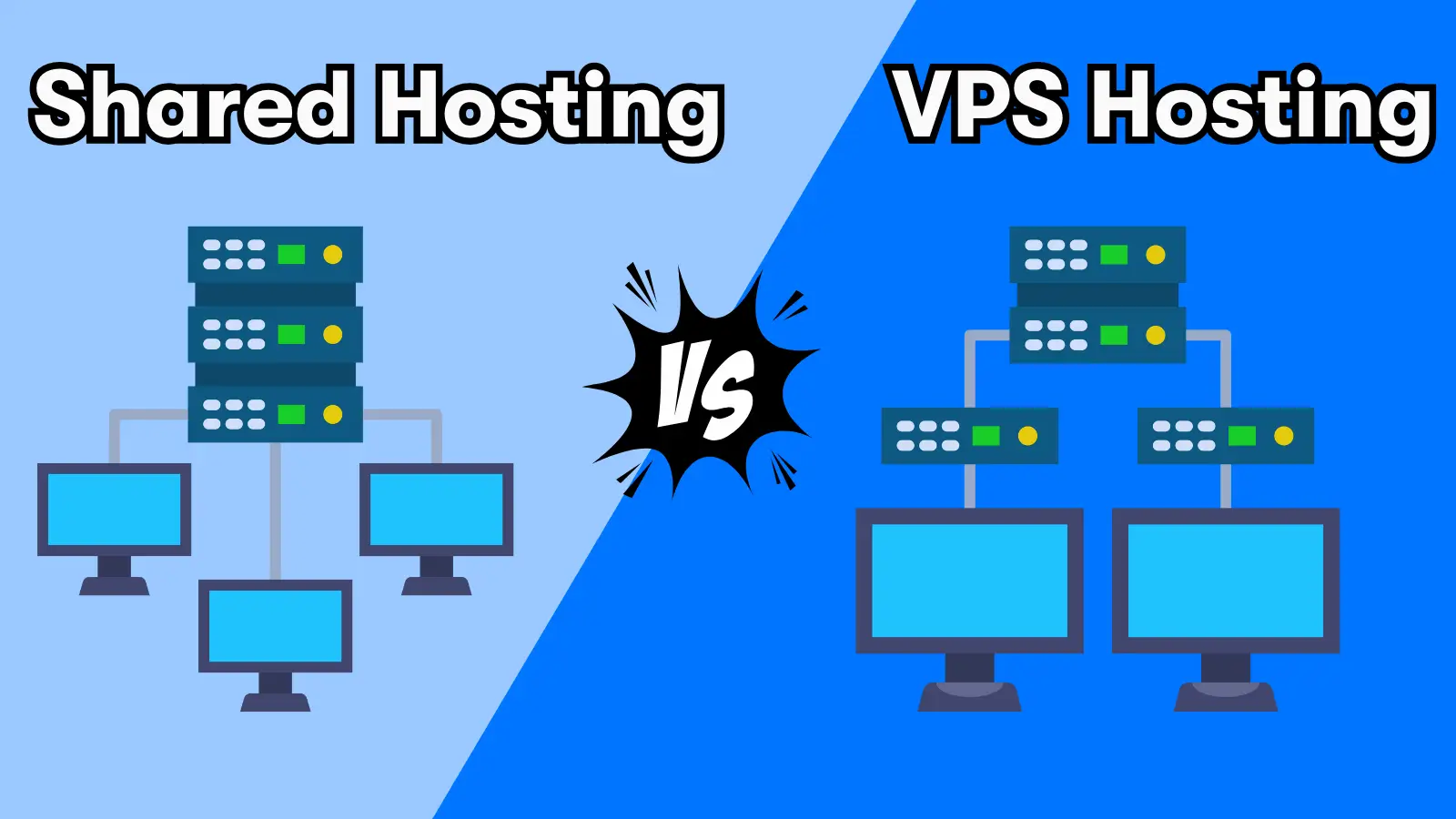 مقارنة بين الاستضافة المشتركة والـ VPS | أيهما تختار لموقعك؟ مقارنة بين الاستضافة المشتركة والـ VPS | أيهما تختار لموقعك؟